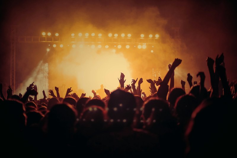 Electric guitar on stage